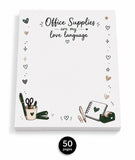 Office supplies are my love language memo pad note pad