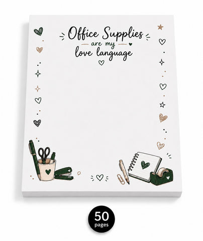 Office supplies are my love language memo pad note pad