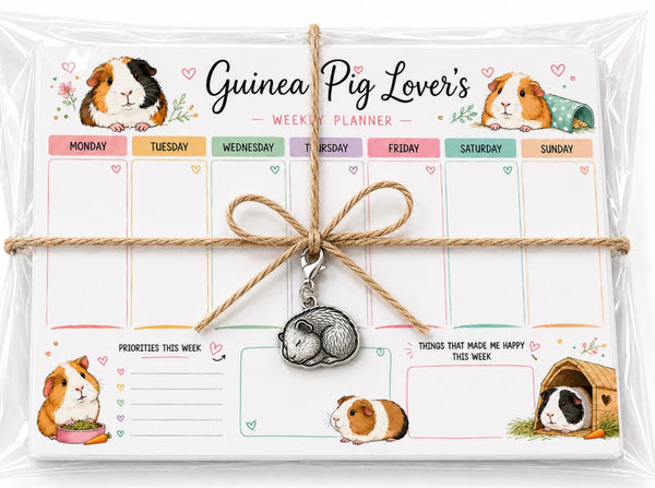 Guinea pig weekly planner desk top size tear away pages