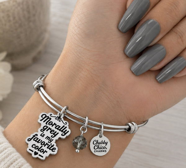 Morally grey is my favorite color Expandable Bangle Bracelet