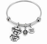Morally grey is my favorite color Expandable Bangle Bracelet