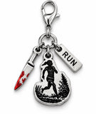 Officially Licensed Alina May, Mary Jo running through the woods Pewter Bag Charm Clip