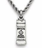 Officially Licensed Alina May, Mary Jo's Onion Powder Pewter Charm Necklace