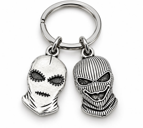 Officially Licensed Alina May, Cole and Jayden masks Pewter Keychain