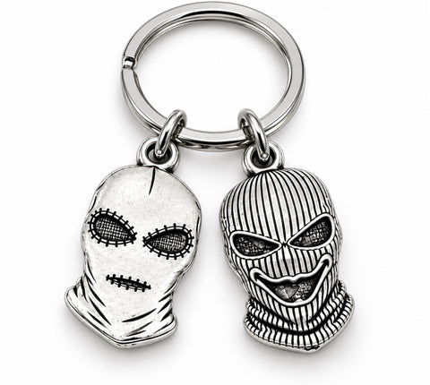 Officially Licensed Alina May, Cole and Jayden masks Pewter Keychain