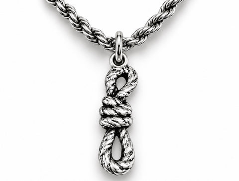 Officially Licensed Alina May, Shibari Rope Pewter Charm Necklace
