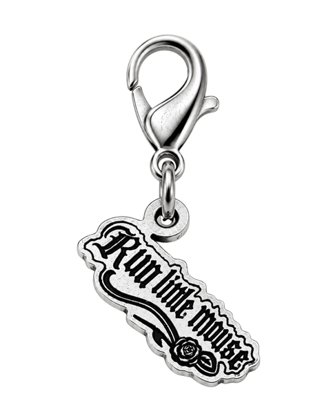 Officially Licensed H.D. Carlton Haunting Adeline, Run Little Mouse Pewter Bag Charm Clip