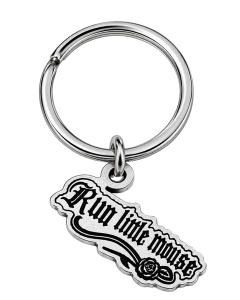Officially Licensed H.D. Carlton Haunting Adeline, Run Little Mouse Pewter Keychain