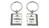 Officially Licensed H.D. Carlton Haunting Adeline, Adeline and Zade Pewter Keychains Set