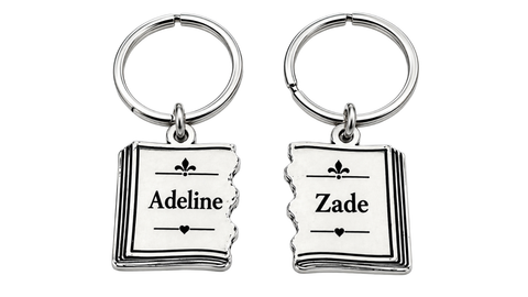 Officially Licensed H.D. Carlton Haunting Adeline, Adeline and Zade Pewter Keychains Set