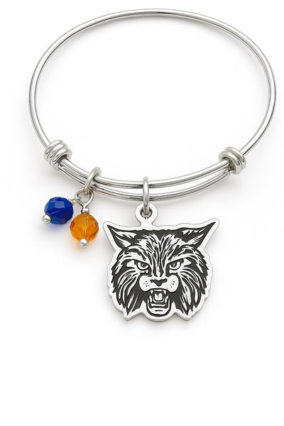 Bobcat head expandable Bangles with crystals