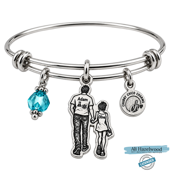 The Love Hypothesis Adam & Olive Charm Bangle | Officially Licensed