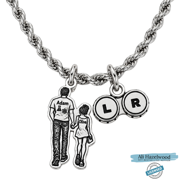 The Love Hypothesis Adam + Olive & Contact Lens Case Charm Necklace | Officially Licensed