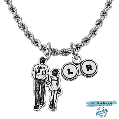 The Love Hypothesis Adam + Olive & Contact Lens Case Charm Necklace | Officially Licensed