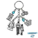 The Love Hypothesis Adam & Olive 5-Charm Keychain | Officially Licensed Ali Hazelwood