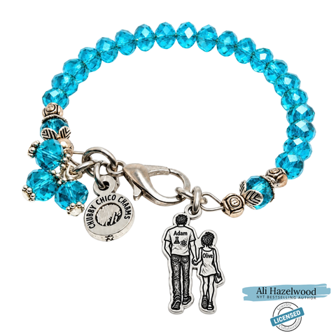 Ali Hazelwood's the Love Hypothesis Adam and Olive Charm Crystals Bracelet-Officially Licensed