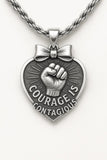Courage is Courageous 20" Rope Necklace Liberty Freedom Military Awareness