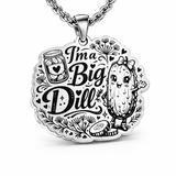 I'm a big dill necklace 20" chain pickle jar pickle lover pickles