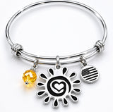 Beautiful Sunshine expandable Bangles with crystals