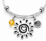 Beautiful Sunshine expandable Bangles with crystals