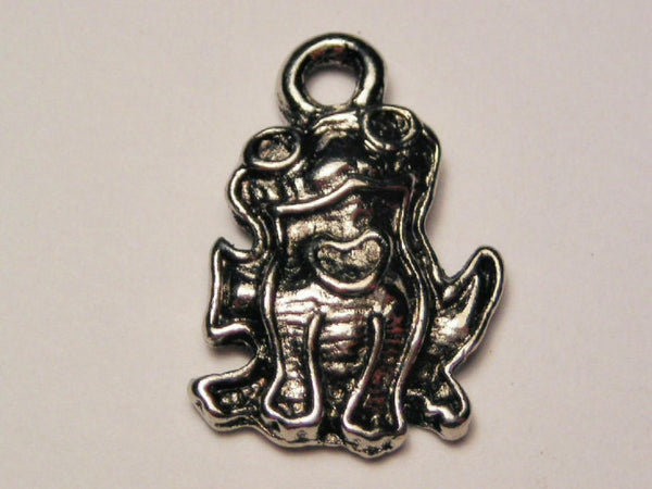 Frog With Little Heart Genuine American Pewter Charm