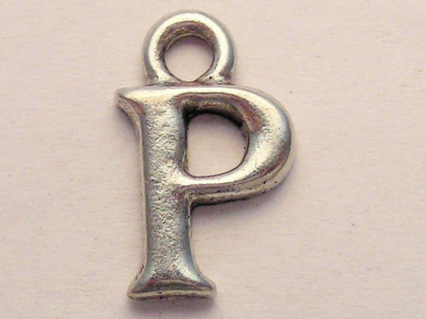 Initial P Genuine American Pewter Charm