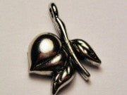 Peach On A Branch Genuine American Pewter Charm