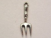 Pitchfork Genuine American Pewter Charm