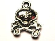 Poison Skull Genuine American Pewter Charm