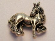 Prancing Unicorn Genuine American Pewter Charm
