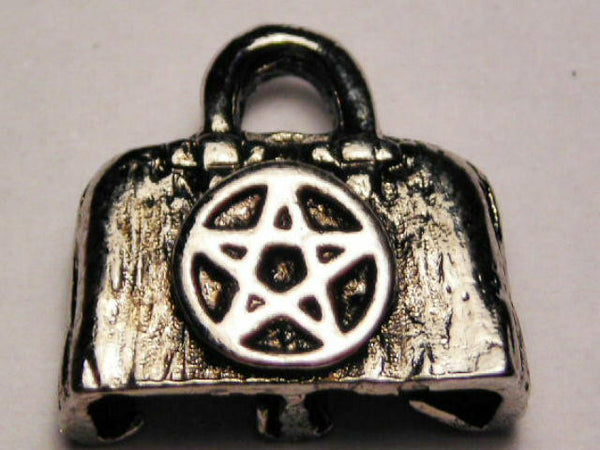 Purse With Pentacle Genuine American Pewter Charm