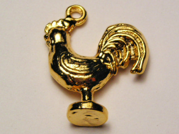 Rooster Genuine American Pewter Charm