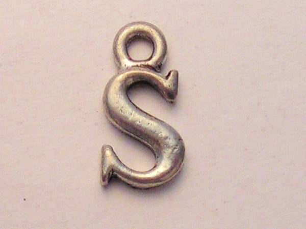 Initial S Genuine American Pewter Charm