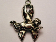 Save The Babies Ribbon Pro Life Genuine American Pewter Charm