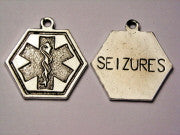 Seizures Medical Alert Genuine American Pewter Charm