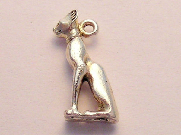 Siamese Egyptian Cat Genuine American Pewter Charm