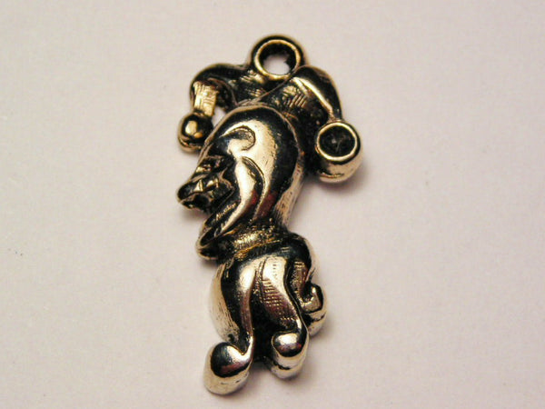 Side View Jester Genuine American Pewter Charm