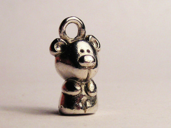 Silly Teddy Genuine American Pewter Charm