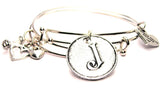 initial j bracelet, initial j bangles, initial j jewelry, letter j bracelet, letter j bangles