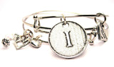 initial I bracelet, initial I bangles, initial I jewelry, letter I bracelet, letter I bangles