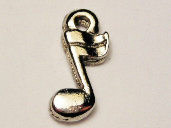 Single Music Note Genuine American Pewter Charm