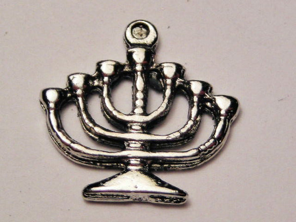 Small Menorah Genuine American Pewter Charm