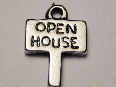 Small Open House Genuine American Pewter Charm
