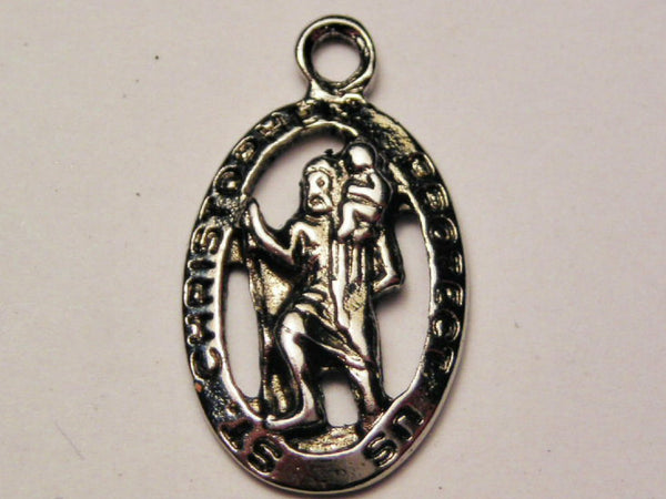 Small St. Christopher Genuine American Pewter Charm