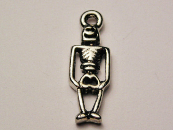 Small Standing Skeleton Genuine American Pewter Charm