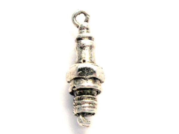 Spark Plug Genuine American Pewter Charm