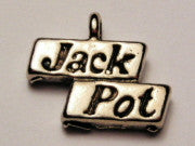 Square Jackpot Genuine American Pewter Charm