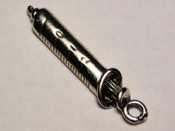 Syringe Genuine American Pewter Charm