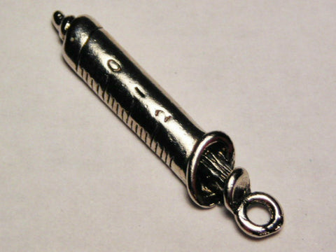 Syringe Genuine American Pewter Charm