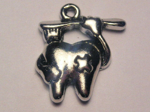 Tooth With Cavity Genuine American Pewter Charm